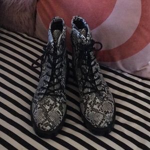 Snake print combat boot super cute stylish